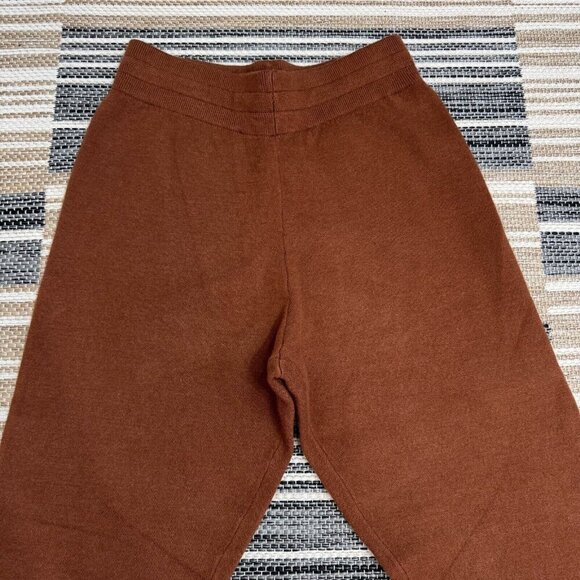 Varley True Knit Kent Lounge Pant Cuffed Hem Tosh Sweatpants Brown 27.5 Size S - Picture 6 of 16